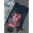 thumbnail image 3 of 4Th Of July Flag Spray T-Shirt Women -Image by Shutterstock, Female x-Large, 3 of 4