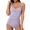 Purple, variant on WREESH Womens One Piece Swimsuit Stripe Swim Suits Fashionable and Camisole Neckline Backless Swimsuit Sleeveless Bathing Suits Purple