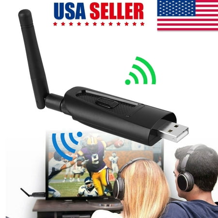 TSV BT 5.0 Transmitter and Receiver, 2-in-1 Wireless 3.5mm Adapter, AptX Low Latency, 2 Devices Simultaneously, For TV/Home Sound