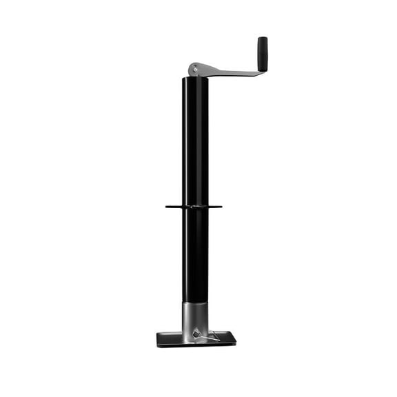 Universal Trailer Jack 5000 lbs Capacity, 15" Lift Height, Swivel Pipe Mount with Footplate, Fits Most Trailers, Campers, RV, Boats, Utility Haulers (Topwind Compatible)