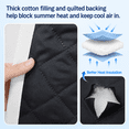 thumbnail image 5 of Lapalife Thermal Insulated 100% Blackout Curtains for Bedroom, 63 Inch Double Layer Thick Quilted Lining Grommet Curtain Noise Reducing for Living room, Bedroom, White, 1 Panel, 5 of 8