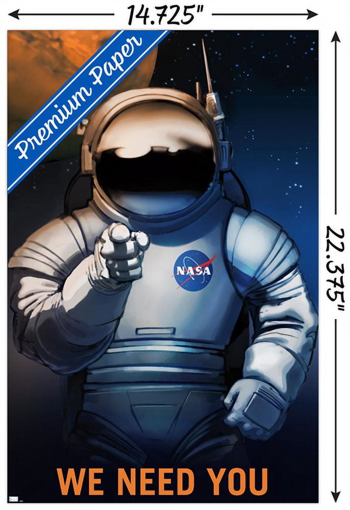 NASA - We Need You Wall Poster, 14.725" x 22.375"