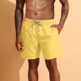 thumbnail image 2 of Men's Gym Workout Shorts with Mesh Liner Quick Dry Athletic Shorts 5 Inch Lightweight Sports Running Shorts with Pockets Yellow, 2 of 9