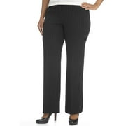 Metro7 - Women's Plus Petite Pinstripe Pants, 30'' Inseam
