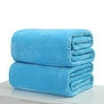 thumbnail image 2 of 50x70CM Mini Super Soft Warm Solid Warm Micro Plush Fleece Blanket Rug Sofa Bedding, 2 of 5