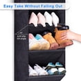 thumbnail image 6 of MISSLO 4 Shelves Over the Door Shoe Organizer with Deep Pockets Large Hanging Shoe Rack for Narrow Closet Door Storage Boot Sneaker Hanger Holder, Black, 6 of 7