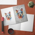 thumbnail image 3 of Watercolor Drip Australian Cattle Dog Pop Art Colorful Portrait Artwork 5x7in Folded Greeting Card Heeler Lover Gifts Single Note Card with Envelope - 01009, 3 of 5