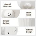 thumbnail image 3 of Chiccushion 23.6 inch Tall Planter Set of 2, Large Plastic Round Planter for Outdoor Indoor Garden Patio Front Door, White, 3 of 8
