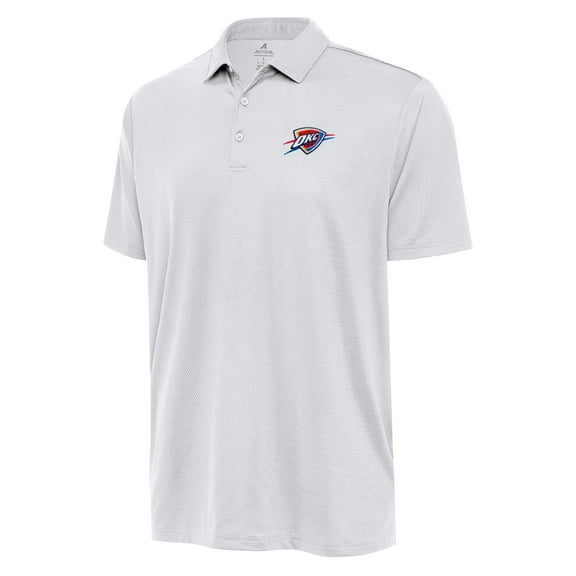 Men's Antigua White Oklahoma City Thunder Ellipse Polo