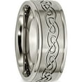 thumbnail image 4 of Titanium Brushed Center 9mm Scroll Design Band (Size 10) Made In China tb307-10, 4 of 5