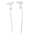 thumbnail image 1 of Cat Teaser Toy Star Rattan Ball Bell Faux Feather Cat Wand Interactive Cat Toy, 1 of 10