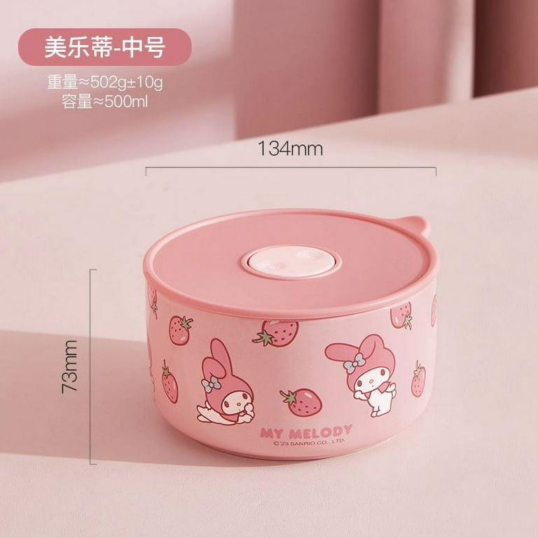 Sanrio Hello Kitty Ceramic Bowl Children Anime Rice Bowl My Melody