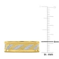 thumbnail image 4 of Men's 6mm Ribbed and Striped Curved Wedding Band in 14k Yellow Gold, 4 of 5