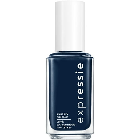 essie expressie quick dry nail polish, vegan, power moves, blue, feel the hype, 0.33 fl oz