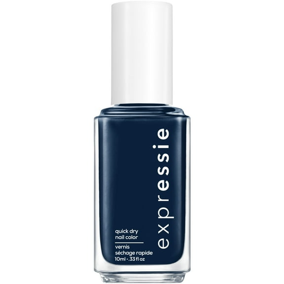 essie expressie quick dry nail polish, vegan, power moves, blue, feel the hype, 0.33 fl oz