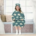 thumbnail image 7 of joogoo Wearable Blanket Hoodie for Cartoon Whales Flannel Sherpa Pocket 3-14 YR S, 7 of 7
