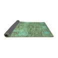 thumbnail image 2 of Ahgly Company Indoor Round Abstract Turquoise Blue Modern Area Rugs, 8' Round, 2 of 4