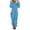 Blue, variant on Eygvbb Christmas Pajamas Women Fuzzy Fleece Hooded Onesie Long Sleeve Zip‑Up Jumpsuit Christmas Tree Print Plush Loungewear Warm Cozy Sleepwear