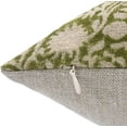 thumbnail image 3 of Fabdivine Block Print Throw Pillow Cover, 14x20 Inch Thick Linen Handmade Cushion Cover, Floral Print Boho Design Green Pillow Cover for Sofa and Couch, 3 of 5