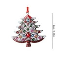 thumbnail image 3 of 2D flat Christmas acrylic pendant Christmas tree decoration, 3 of 7
