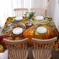 thumbnail image 5 of Fall Sunflower Rectangle Tablecloths 60x140,Thanksgiving Pumpkin Abstract Graffiti Art Table Cloth Table Cover Indoor/Outdoor Tabletop Decor for Wedding Holiday Party Dinner Baby Shower, 5 of 7