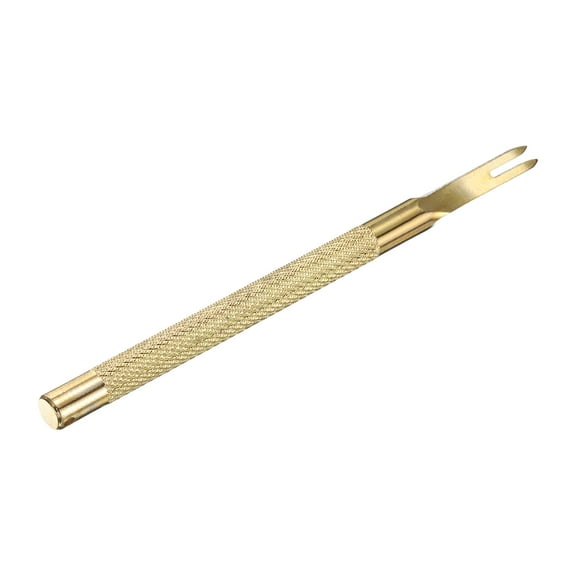 3mm 2 Prong Leather Hole Stitching Punch Tool for Hand Sewing, Gold