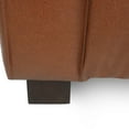 thumbnail image 4 of GDF Studio Minkler Contemporary Faux Leather 3 Seater Sofa, Cognac Brown and Dark Walnut, 4 of 7