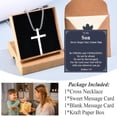 thumbnail image 6 of Cross Necklace Gifts for son Christian Religious Gift for son on Birthday Christmas Fathers Day Baptism, 6 of 6