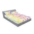 thumbnail image 3 of Ambesonne Floral Fitted Sheet & Pillow Sham Set, Colorful Damask Flowers, Twin, Multicolor, 3 of 3