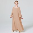 thumbnail image 3 of MQLKF Kids Girls Adorable Abaya Dresses Long Sleeve Slim Fit Casual Prayer Robe Dress Leisure Fashionable Baby Outerwear For Ramadan, 3 of 3
