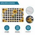 thumbnail image 6 of Sunflower Checked Placemats Set of 4, Vintage Garden Floral Bees Farmhouse Placemats for Dining Table, Place Mats for Kitchen Tabletop, Waterproof Wipeable Dining Table Mats Set, 6 of 9