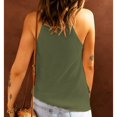 thumbnail image 4 of Camiseta sin mangas de punto para mujer, cuello redondo, Color puro, camisas sin mangas informales de verano para uso diario, 4 of 6