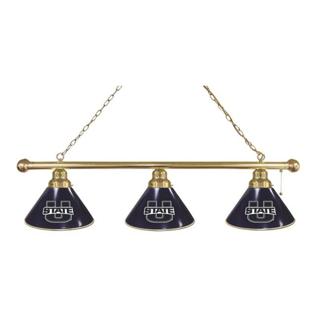 Holland Bar Stool BL3BRUtahSt Utah État Aggies 3 Piscine d'Ombre Billard Lumière&44; Laiton