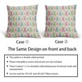 thumbnail image 6 of Easter Pillow Covers 18x18 Set of 2 Cute Bunny Eggs Blue Pink Green Print Spring Easter Themed Decorative Throw Pillow Cases Outdoor Farmhouse Decoration for Sofa Couch Bed, 6 of 6