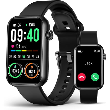 Smart Watc Fitness Tracker (Answer/Me Call), 24/7 eart Rate Spo2 Blood Pressure Monitor Sleep Tracker, 114 Sports Modes Pedometer Calorie Step Tracker, Waterproof Activity Tracker for Women Men
