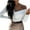 White, variant on Ichuanyi Womens Fall Tops, Women Sexy Solid Slim Fit Off Shoulder Pullover Long Sleeve Blouse Tops