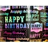 Pack of 1, Rainbow Chalkboard Birthday Gift Wrap, 24" x 833', Full Ream Roll for Celebration, Party, Holiday, Birthday and Events, Made in USA