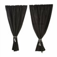 thumbnail image 1 of Home Window Curtain Living Room Bedroom Window Polyester Solid Color Drapes Home Decor, Black, 100x140cm, 1 of 1