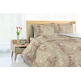 thumbnail image 3 of Ambesonne Floral Design Down Alternative Quilt Comforter, Japan Simple Flowers, Twin XL, Pale Khaki Burgundy Rose, 3 of 5
