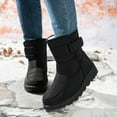 thumbnail image 5 of Womens Winter Snow Boots With Warm Fur Lining Comfortable Booties Non Slip Waterproof Outdoor Shoes (Black,40), 5 of 8