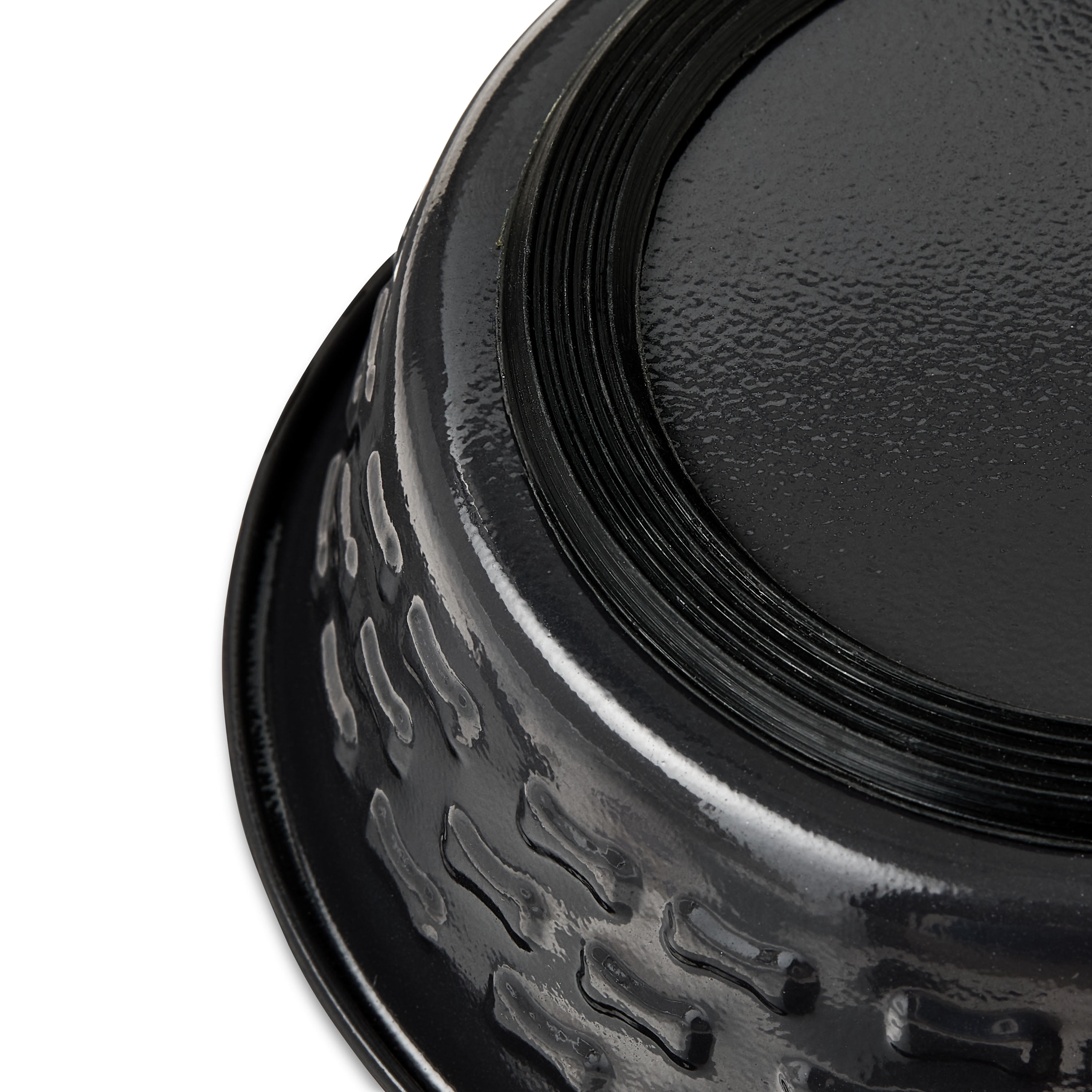 Vibrant Life Small Stainless Steel Embossed Dog Bowl, Black Bones