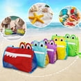 thumbnail image 2 of Kids Mesh Beach Bags and Totes,Small Crocodile Beach Shell Toy Storage Bag with Adjustable Strap,Pool Supplies Storage Bag, 2 of 6