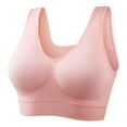 thumbnail image 2 of snowsong Sports Bras,Bras for Women Large Size Underwear No Steel Ring Thin Style Bra Sports Yoga Underwear No Binding Underwear Bralettes for Women,Wireless Bra,Seamless Bras Orange 3XL, 2 of 3