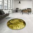 thumbnail image 4 of Ahgly Company Machine Washable Indoor Rectangle Transitional Orange Gold Area Rugs, 3' x 5', 4 of 7