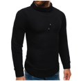 thumbnail image 4 of Gibobby Suéter para hombre Suéter de algodón trenzado con cuello redondo para hombre, suéter casual de manga larga para otoño(Negro,Extra Grande), 4 of 5