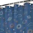 thumbnail image 3 of Sun Moon Cloud Star Pattern Shower Curtain 36"x72" ,Bathroom Decorative Shower Curtains Set with 12 Hooks,Modern Waterproof Washable Shower Curtain, 3 of 6