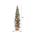 thumbnail image 2 of Vickerman LS203624 24 Po. Boules d'Arbre Vert Givré Argent-Or, 2 of 2