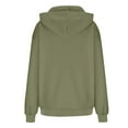 thumbnail image 4 of Tdoqot Womens Plus Size Hoodies with Pocket- Fall Fashion Loose Long Sleeve Casual Pullover Sweatshirt Army Green Size L, 4 of 5