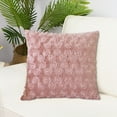 thumbnail image 5 of WKSCLPAI Throw Pillow Covers Pink 18" x 18" ,Innocent Bunny Pattern & Romantic 3D Flower Shape Pillowcases, Soft Plush Pillow Sham for Sofa Bed Living Room Home Decor(Rose), 5 of 6