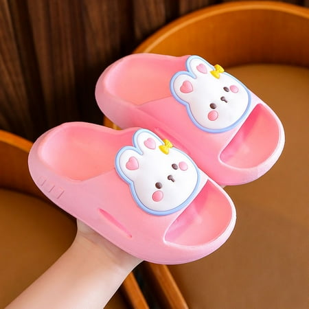 

Girls Boys Cloud Slides Slippers Cartoon Bunny Lightweight Non Slip Open-toe Shoes For Indoor Outdoor Shower Bathroom Spring And Summer